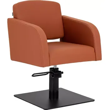 Kadeřnické křeslo Kadeřnické křeslo ELDA - hnědé s černou podnoží