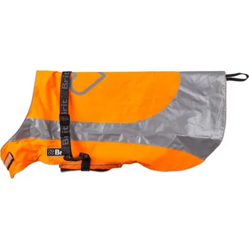 Obleček pro psa Brit Pláštěnka s reflexními prvky - oranžová XS