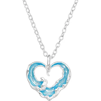Náhrdelník Řetízek Srdce z mořských vln stříbro 925 1973