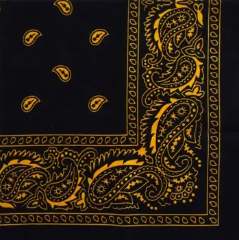 Šátek Woodrow Bandana šátek - černá / žlutá - 55 cm