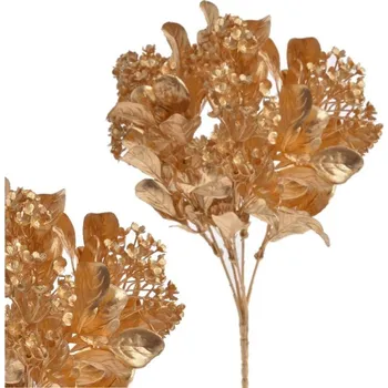 umělá květina Přízdoba Větvička 30cm, zlatá