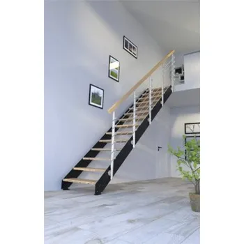 Schodiště Schodiště Pertura Libra Rustikální dub bez podstupnic černá rovné 87 cm 12/13