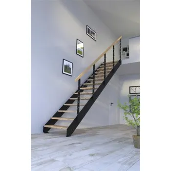 Schodiště Schodiště Pertura Libra Rustikální dub bez podstupnic černá rovné 105 cm 16/17