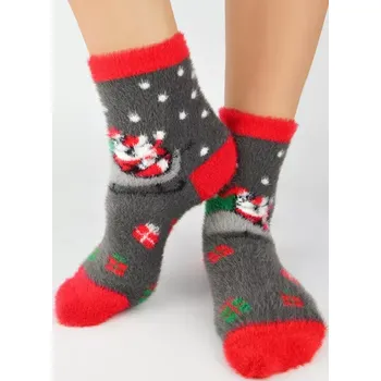 Dámské ponožky Dámské vánoční ponožky SB090 - 36-41 / šedá