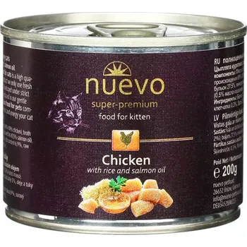 Krmivo pro kočku Nuevo konzerva pro koťata kuřecí 200g