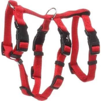 Postroj pro psa Postroj na kočku FLAMINGO Zera bezpečnostní červený (S/M) 20-25x30-43x25-41xm (1,5cm)