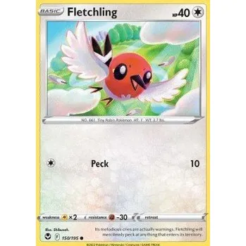 Sběratelská karetní hra Pokémon SIT 150/195 Fletchling - Silver Tempest Stav: Near Mint, Verze: NORMAL