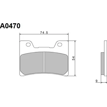 Brzda pro motocykl Brzdové destičky NISSIN přední YAMAHA V-MAX 1200 rok 93-02