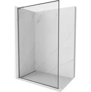 Mexen Kioto-F L sprchová stěna Walk-in s rámem 85 x 202 cm, transparentní 8 mm, gun metal - 800-085-174-95-00 Sprchové stěny