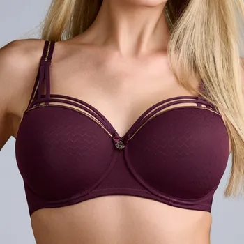 Podprsenka Marlies Dekkers - Dame de Paris podprsenka balkónová vyztužená aubergine whisper 80E 374001