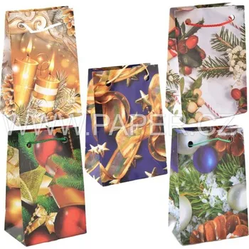 Dárková taška Taška papírová - WM vánoční 17x27x7cm