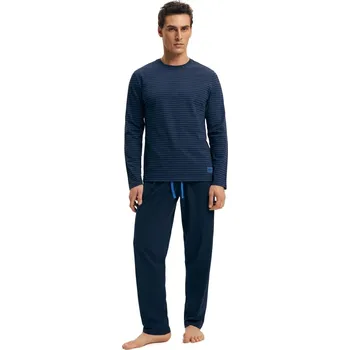 Pánské pyžamo 43455 New blue - HENDERSON tmavě modrá XL