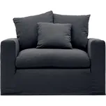 Antracitové lněné křeslo Nora – Kave Home ID_1759176