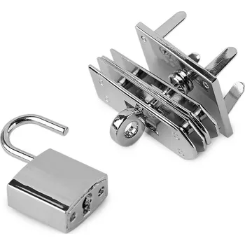 Sada zapínání na tašku se zámkem, barva 1 nikl