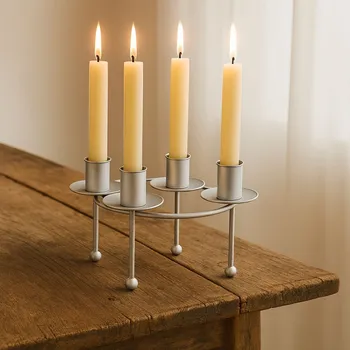 Vánoční svícen ROSA Adventní svícen Ari stříbrný