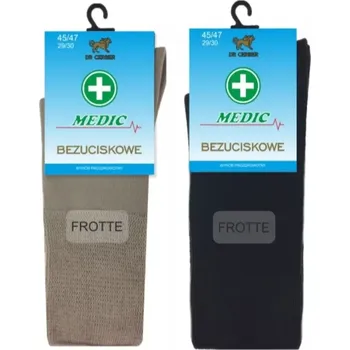 Pánské ponožky ZDRAVOTNICKÉ FROTÉ PONOŽKY černá 45-47