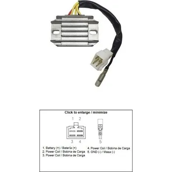 Elektroinstalace pro motocykl DZE REGULÁTOR NAPĚTÍ SUZUKI LT 230 QUAD RUNNER '87-'93 (32800-35B00)