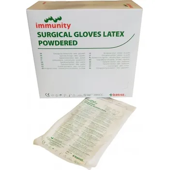Vyšetřovací rukavice Rukavice IMMUNITY latex s pudrem sterilní vel. 8 (50párů/bal)