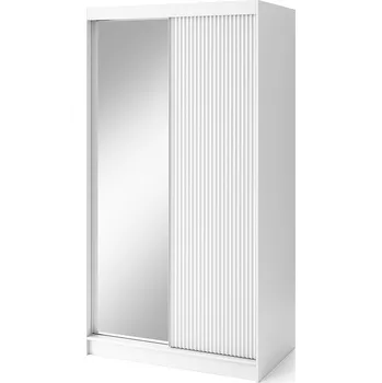 Šatní skříň Šatní skříň Biancco se zrcadlem 120 cm bílá