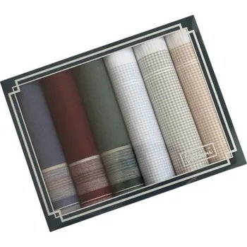 Látkový kapesník ETEX Pánské látkové kapesníky VASSINI 1 - sada 6 kusů