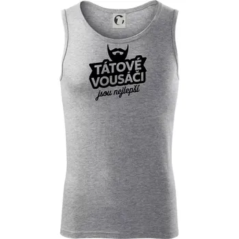 Tátové vousáči jsou nejlepší - Tílko pánské Core - XL ( Tmavě šedý melír )