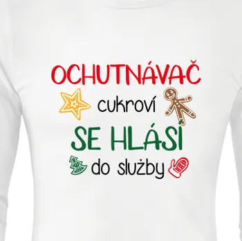 Pánské tričko Triko s dlouhým rukávem Vánoce | Vánoční tričko Ochutnávač