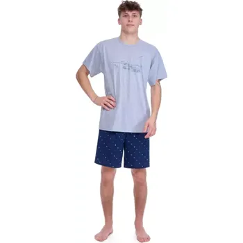 Pánské pyžamo 3534/13866 - pánské pyžamo Ruko, XL, šedá