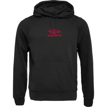 Pánská mikina Pánská mikina Umbro ICONIC HOODIE M Černá, Červená