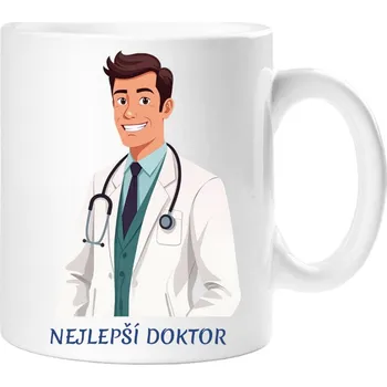 Dárkový hrnek pro doktora - Hrneček nejlepší doktor 2 - 330 ml / Jedna strana