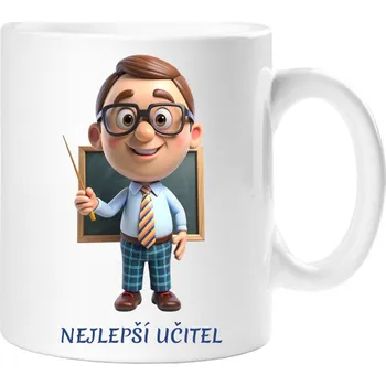 Dárkový hrnek pro učitele - Hrneček nejlepší učitel 2 - 330 ml / Jedna strana