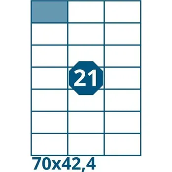 Samolepící etiketa Print etikety A4 - 70 x 42,4 mm - 100 ks