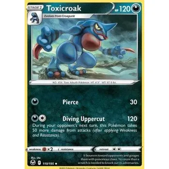 Volný čas Pokémon SIT 110/195 Toxicroak - Silver Tempest Stav: Near Mint, Verze: NORMAL