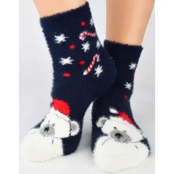 Chlapecké oblečení Dětské vánoční ponožky SB089 - 27-30 / tmavě modrá