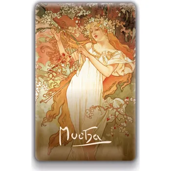 Dekorativní magnet Magnet Alfons Mucha - Jaro, 54 × 85 mm