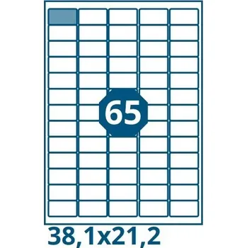 Samolepící etiketa Print etikety A4 - 38,1 x 21,2 mm - 100 ks