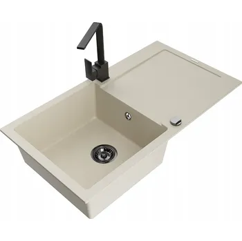Granitový dřez Jednokomorový granitový dřez Mexen Leo, béžový
