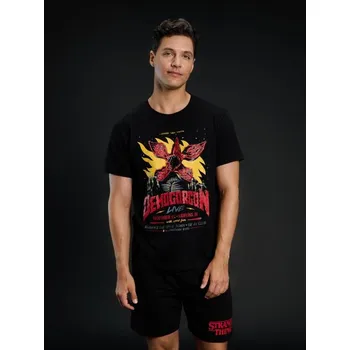 Sinsay - Dvoudílná pyžamová souprava s potiskem Stranger Things - černá - 646EL-99X - 646EL-99X-M