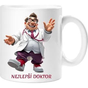 Dárkový hrnek pro doktora - Hrneček nejlepší doktor 3 - 330 ml / Jedna strana