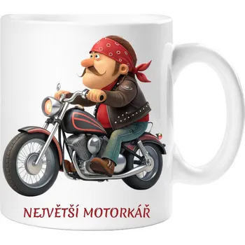 Dárkový hrnek pro motorkáře - Hrneček největší motorkář - 330 ml / Jedna strana
