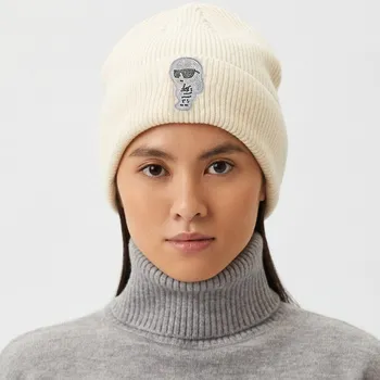 Čepice Karl Lagerfeld K/IKONIK - Barva Béžová