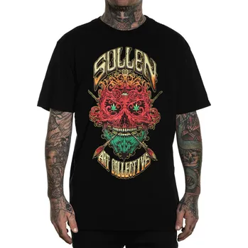 Pánské tričko tričko hardcore pánské - RASTA BADGE - SULLEN - SCM7261_BK - M