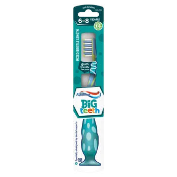 Zubní kartáček Aquafresh Big Teeth Brush měkký zubní kartáček pro děti, 1 ks.