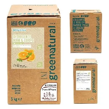 Mýdlo Greenatural Tekuté mýdlo na tělo a ruce máta a pomeranč BIO 5 kg