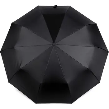 Pánský skládací deštník s led světlem v rukojeti - 1 černá