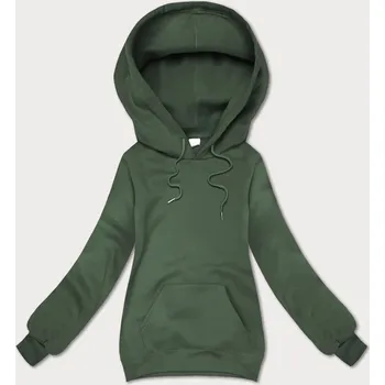 Dámská mikina Šedozelená volná klokaní mikina s kapucí S'West (B-11#) odstíny zelené XL (42)