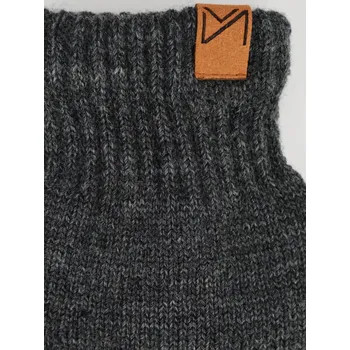 Rukavice Pánské pletené rukavice RZ063 - 25 cm / tmavě šedý melír