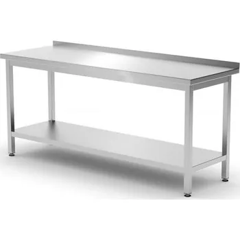 Dílenský stůl Nástěnný stolek s policí - šroubovací, hloubka 600 mm, HENDI, Kitchen Line, 1800x600x(H)850mm