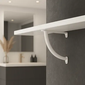 Nábytkové kování Häfele Držák police KIRA 190 / Bílý matný