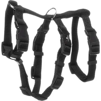 Postroj pro psa Postroj na kočku FLAMINGO Zera bezpečnostní černý (S/M) 20-25x30-43x25-41xm (1,5cm)