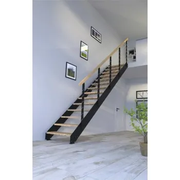 Schodiště Schodiště Pertura Libra Rustikální dub bez podstupnic černá rovné 85 cm 14/15